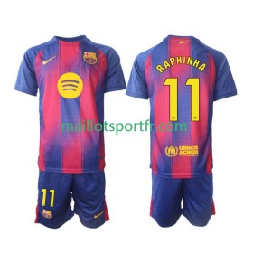 Maillot de Foot FC Barcelone Raphinha 11 Enfant Domicile 2025/26